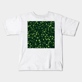 Green Leaves Pattern 28 Kids T-Shirt